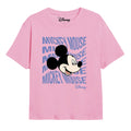 Light Pink - Front - Disney Girls Mickey Mouse Head T-Shirt