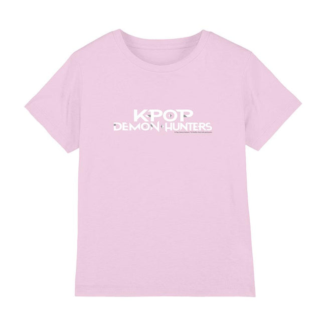 Light Pink - Front - K-Pop Demon Hunters Childrens-Kids Logo T-Shirt
