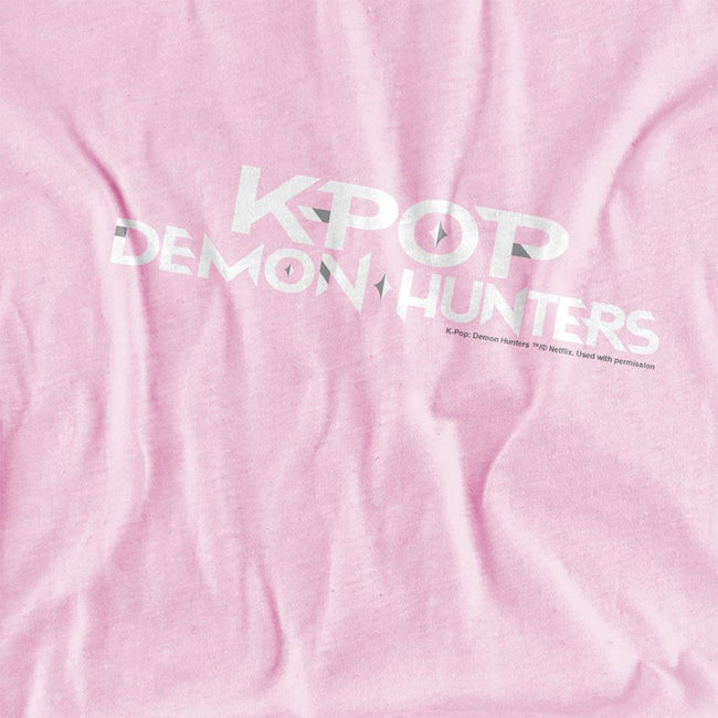 Light Pink - Back - K-Pop Demon Hunters Childrens-Kids Logo T-Shirt