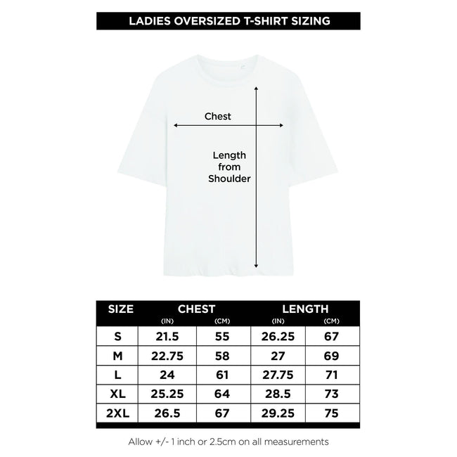 Black-White - Lifestyle - K-Pop Demon Hunters Womens-Ladies Logo Oversized T-Shirt