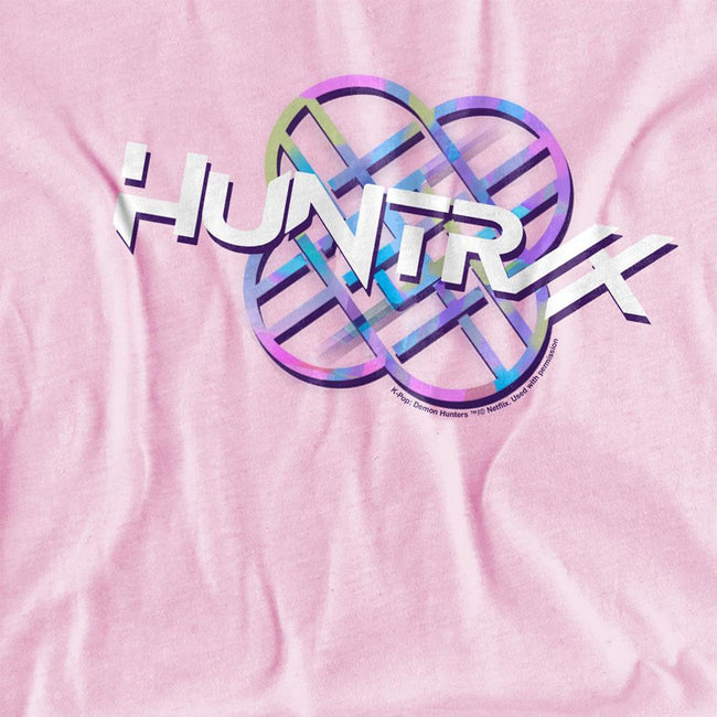 Light Pink - Back - K-Pop Demon Hunters Childrens-Kids Pastel Logo T-Shirt
