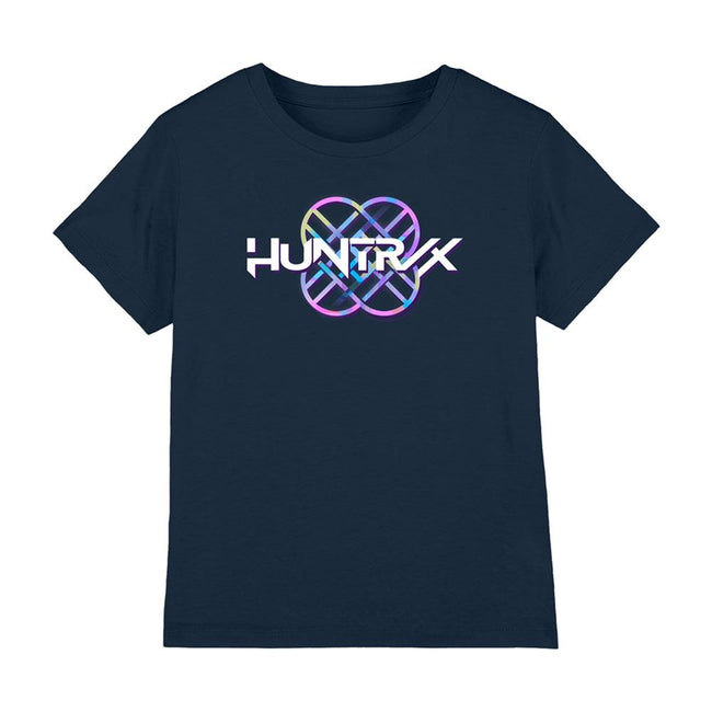 Navy - Front - K-Pop Demon Hunters Childrens-Kids Pastel Logo T-Shirt