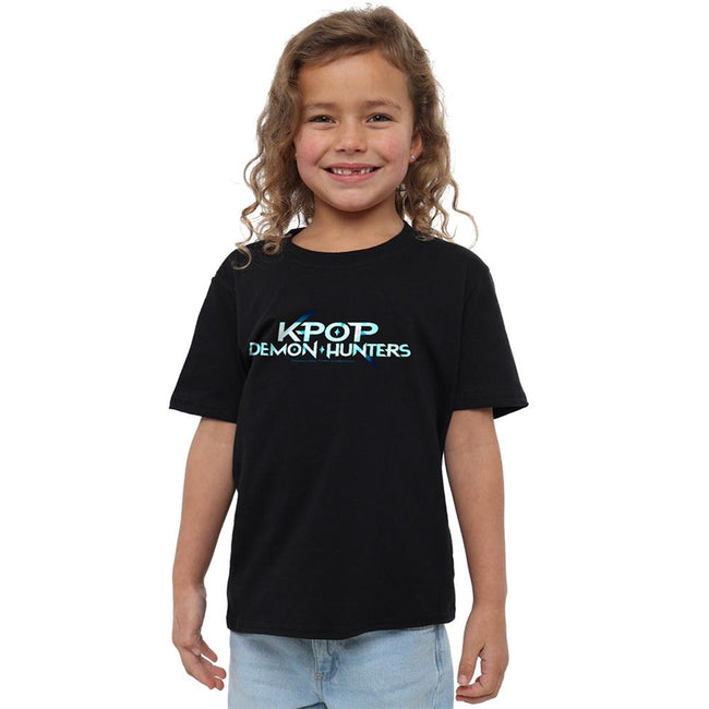 Black - Lifestyle - K-Pop Demon Hunters Childrens-Kids Logo T-Shirt