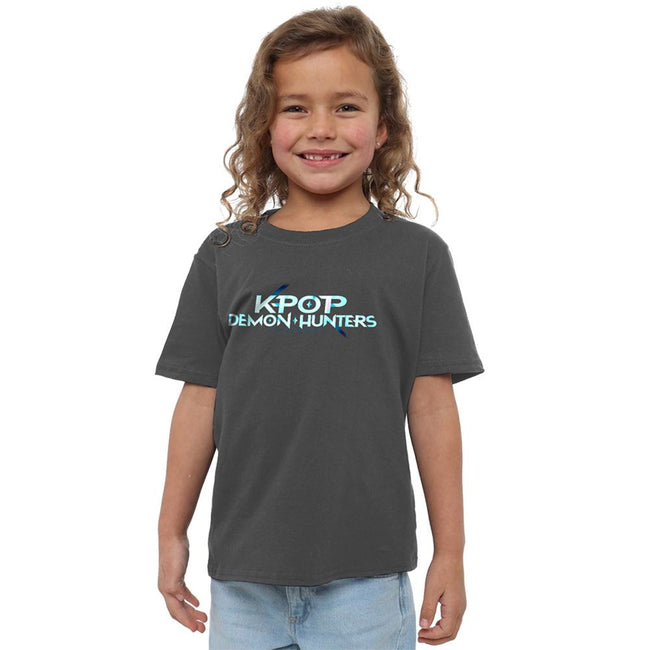 Charcoal - Lifestyle - K-Pop Demon Hunters Childrens-Kids Logo T-Shirt