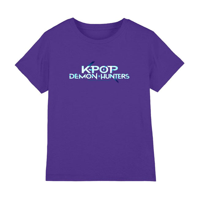 Purple - Front - K-Pop Demon Hunters Childrens-Kids Logo T-Shirt
