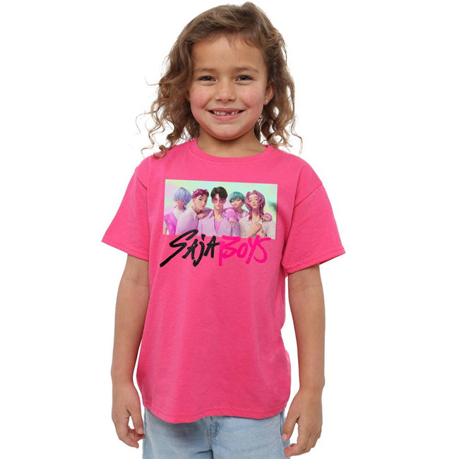 Fuchsia - Lifestyle - K-Pop Demon Hunters Childrens-Kids Saja Boys Photo Frame T-Shirt