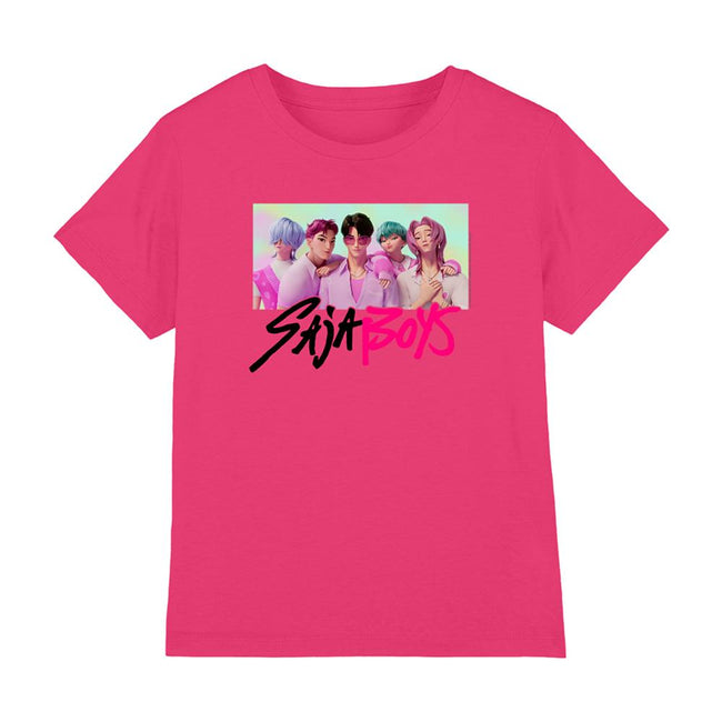Fuchsia - Front - K-Pop Demon Hunters Childrens-Kids Saja Boys Photo Frame T-Shirt
