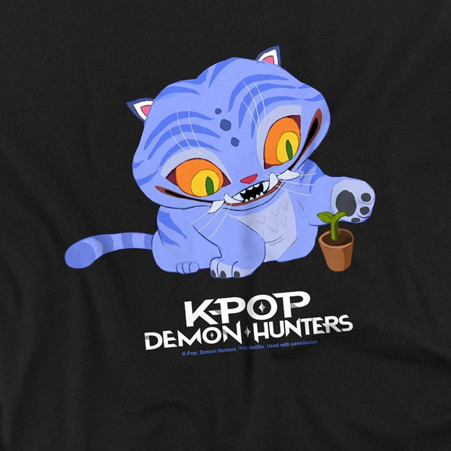 Black - Back - K-Pop Demon Hunters Childrens-Kids Cute Derpy Tiger T-Shirt