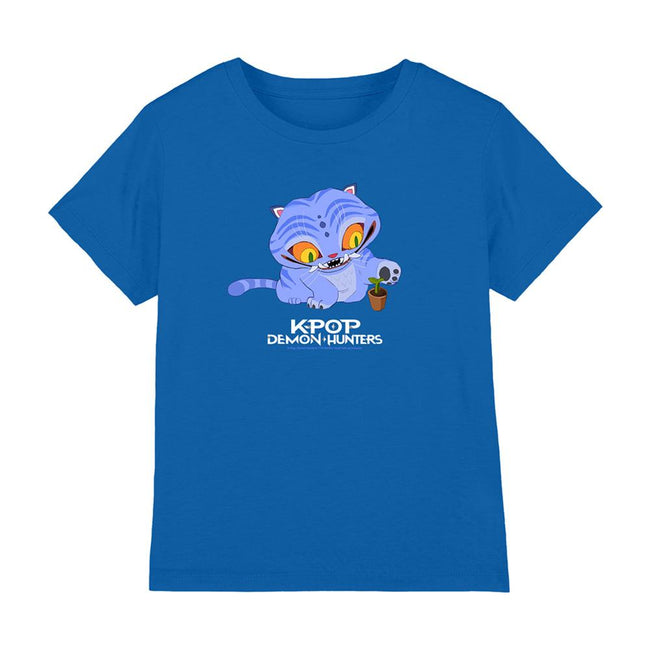 Royal Blue - Front - K-Pop Demon Hunters Childrens-Kids Cute Derpy Tiger T-Shirt