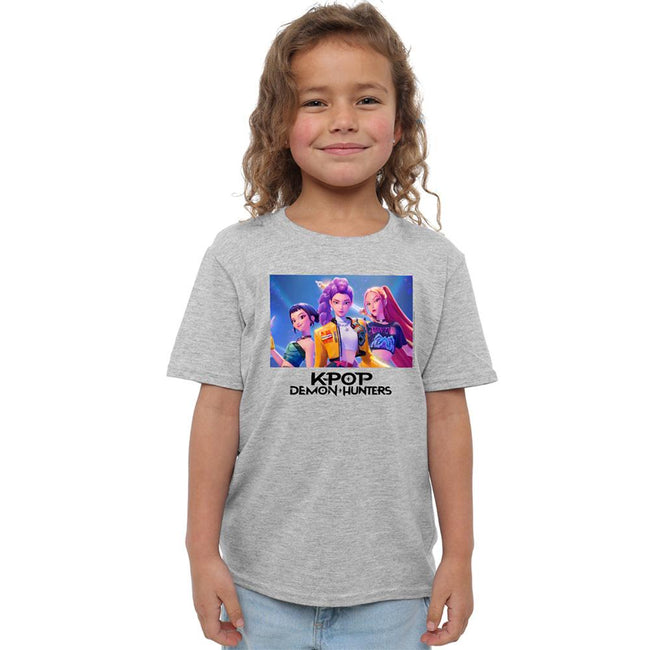 Heather Grey - Lifestyle - K-Pop Demon Hunters Childrens-Kids Huntr-X T-Shirt