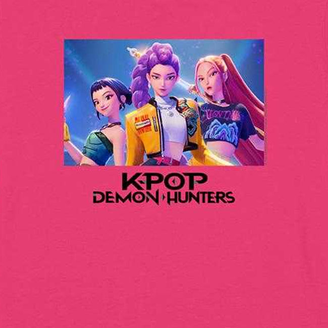 Fuchsia - Pack Shot - K-Pop Demon Hunters Childrens-Kids Huntr-X T-Shirt