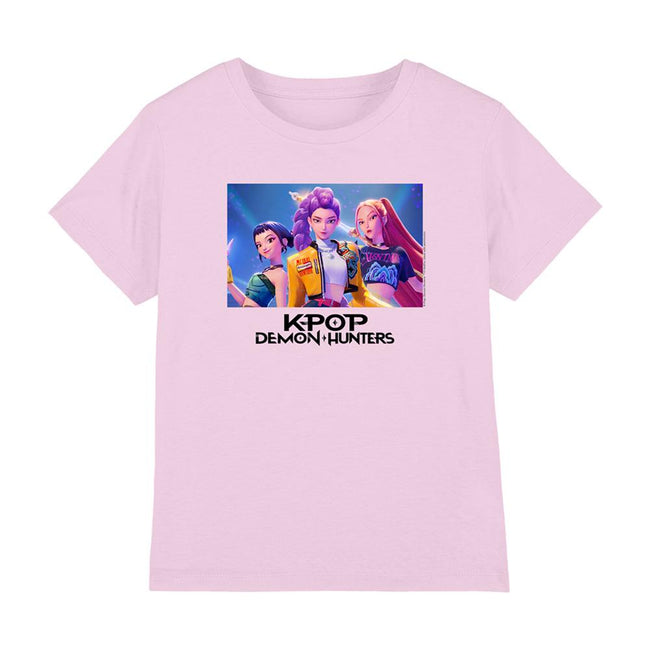 Light Pink - Front - K-Pop Demon Hunters Childrens-Kids Huntr-X T-Shirt