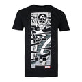 Black-Grey - Front - Captain America Mens Vertical T-Shirt