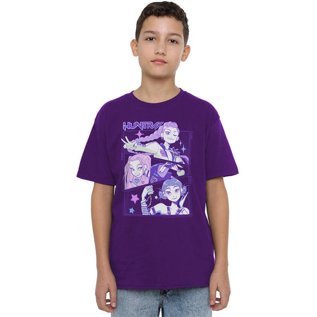 Purple - Lifestyle - K-Pop Demon Hunters Childrens-Kids Huntr-X Anime T-Shirt