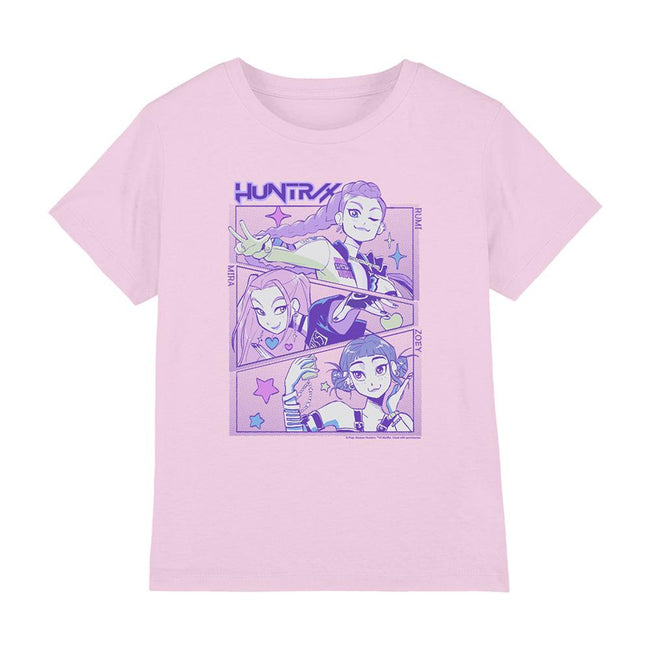 Light Pink - Front - K-Pop Demon Hunters Childrens-Kids Huntr-X Anime T-Shirt