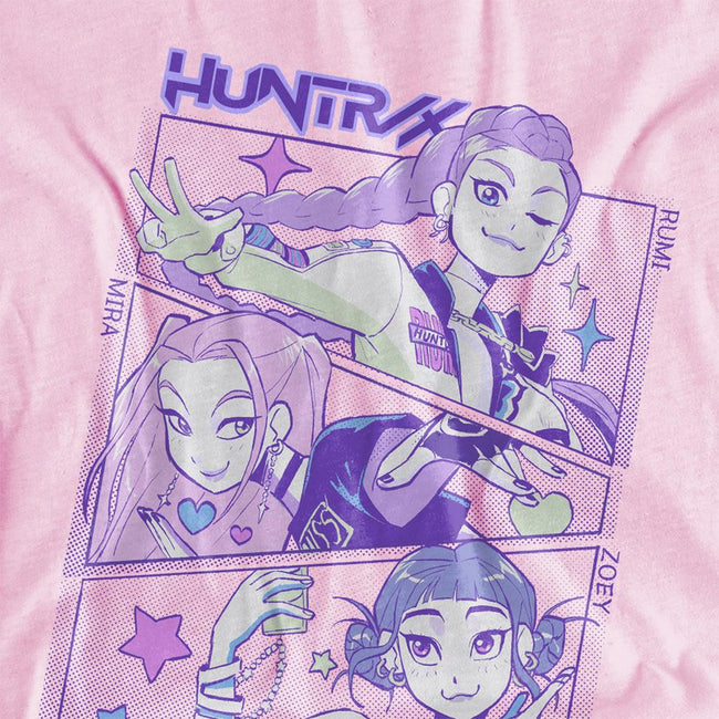 Light Pink - Back - K-Pop Demon Hunters Childrens-Kids Huntr-X Anime T-Shirt
