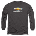 Charcoal - Back - Chevrolet Mens Stacked Logo Long-Sleeved T-Shirt
