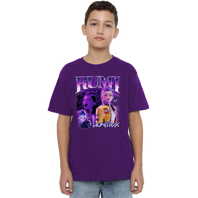 Purple-Purple - Lifestyle - K-Pop Demon Hunters Childrens-Kids Huntr-X Rumi T-Shirt