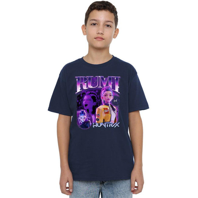 Navy - Lifestyle - K-Pop Demon Hunters Childrens-Kids Huntr-X Rumi T-Shirt