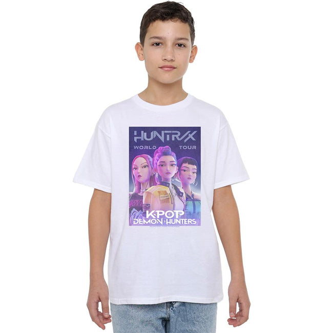 White - Lifestyle - K-Pop Demon Hunters Childrens-Kids World Tour Huntr-X T-Shirt
