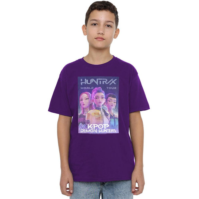 Purple - Lifestyle - K-Pop Demon Hunters Childrens-Kids World Tour Huntr-X T-Shirt