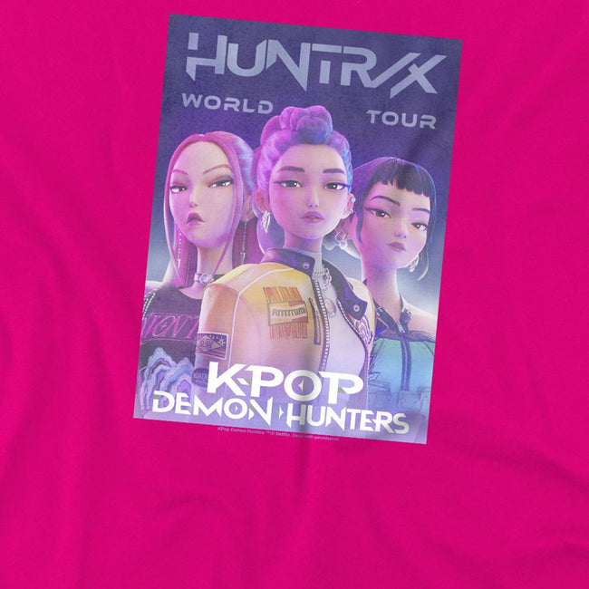 Fuchsia - Side - K-Pop Demon Hunters Childrens-Kids World Tour Huntr-X T-Shirt
