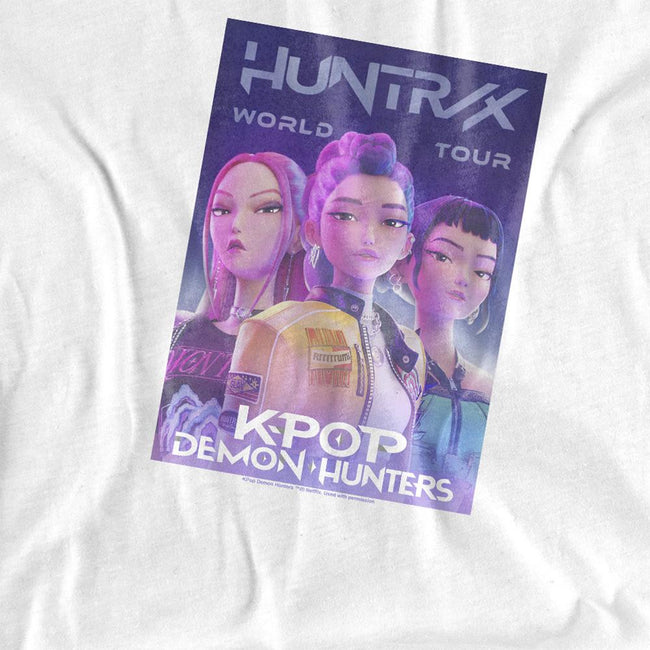 White - Side - K-Pop Demon Hunters Childrens-Kids World Tour Huntr-X T-Shirt