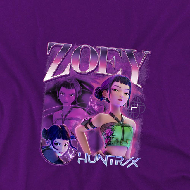 Purple - Side - K-Pop Demon Hunters Childrens-Kids Huntr-X Zoey T-Shirt