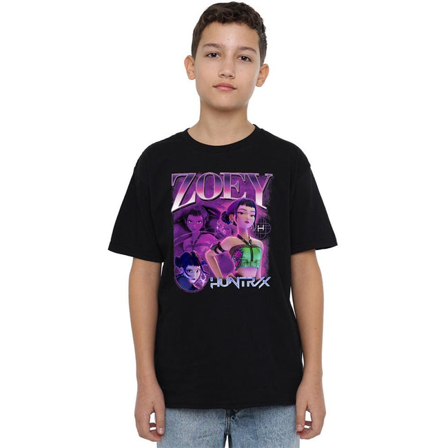 Black - Lifestyle - K-Pop Demon Hunters Childrens-Kids Huntr-X Zoey T-Shirt