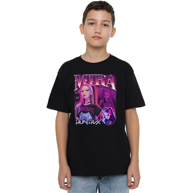 Black - Pack Shot - K-Pop Demon Hunters Childrens-Kids Huntr-X Mira T-Shirt