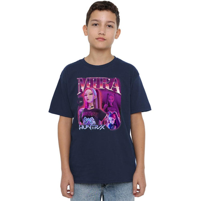Navy - Lifestyle - K-Pop Demon Hunters Childrens-Kids Huntr-X Mira T-Shirt