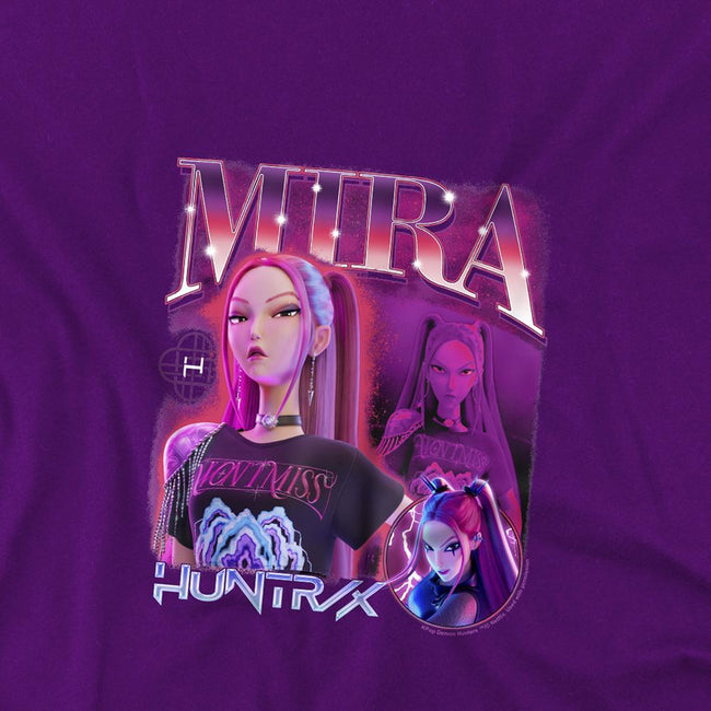 Purple - Side - K-Pop Demon Hunters Childrens-Kids Huntr-X Mira T-Shirt