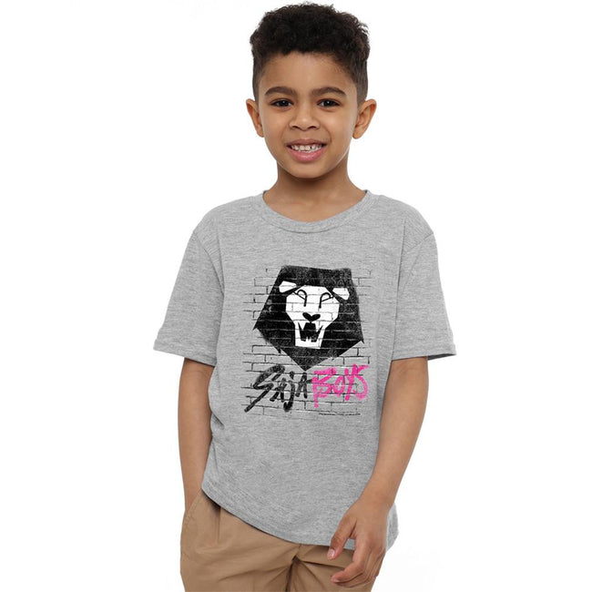 Heather Grey - Lifestyle - K-Pop Demon Hunters Childrens-Kids Saja Boys Graffiti T-Shirt