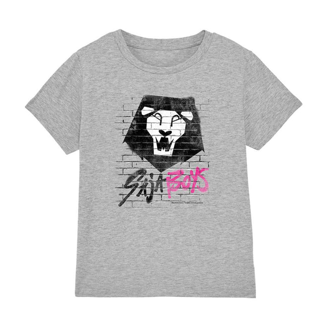 Heather Grey - Front - K-Pop Demon Hunters Childrens-Kids Saja Boys Graffiti T-Shirt