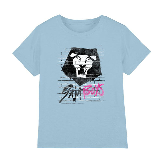 Sky Blue - Front - K-Pop Demon Hunters Childrens-Kids Saja Boys Graffiti T-Shirt