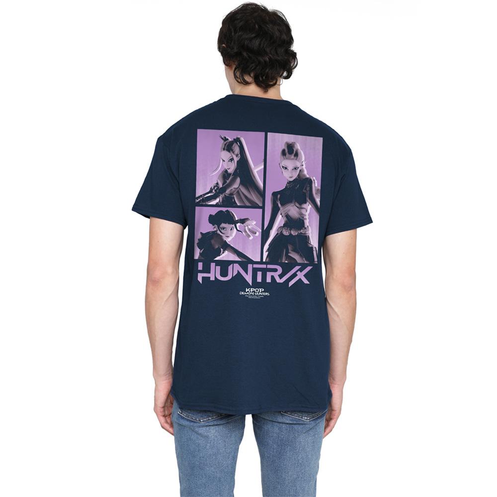 Navy - Pack Shot - K-Pop Demon Hunters Unisex Adult Huntr-X Band Back Print T-Shirt