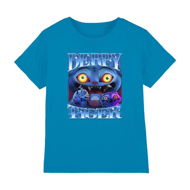 Sapphire - Front - K-Pop Demon Hunters Childrens-Kids Derpy Tiger T-Shirt