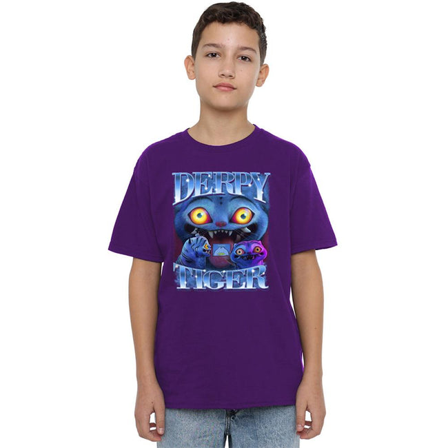 Purple - Lifestyle - K-Pop Demon Hunters Childrens-Kids Derpy Tiger T-Shirt