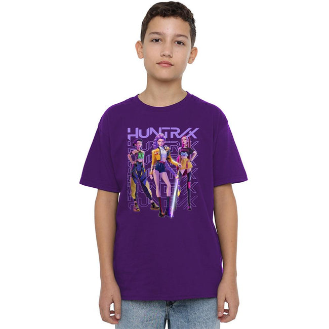 Purple - Lifestyle - K-Pop Demon Hunters Childrens-Kids Huntr-X Pose T-Shirt