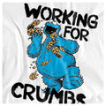 White - Side - Sesame Street Unisex Adult Cookie Monster T-Shirt