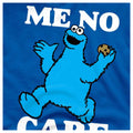 Royal Blue - Side - Sesame Street Unisex Adult Me No Care Cookie Monster T-Shirt
