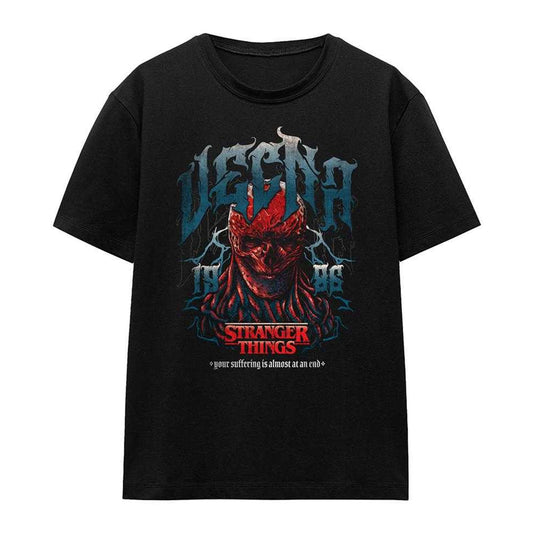 Black - Front - Stranger Things Womens-Ladies Evil Band 86 Vecna T-Shirt