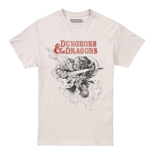 Natural - Front - Dungeons & Dragons Mens Barbarian Sketch T-Shirt