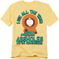 Banana Yellow - Front - South Park Unisex Adult You Assholes Never Remember! T-Shirt