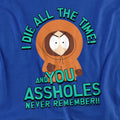 Royal Blue - Back - South Park Unisex Adult You Assholes Never Remember! T-Shirt
