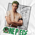 White - Side - One Piece Womens-Ladies Roronoa Zoro T-Shirt