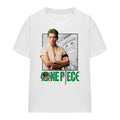 White - Front - One Piece Womens-Ladies Roronoa Zoro T-Shirt