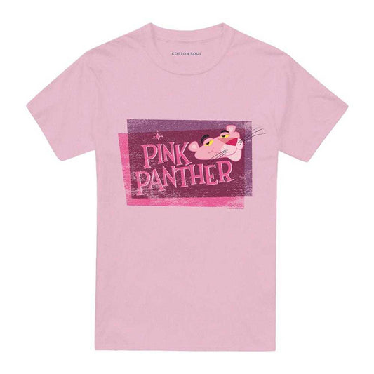 Pink - Front - Pink Panther Unisex Adult Distressed T-Shirt
