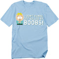 Light Blue - Front - South Park Unisex Adult Killed By Boobs T-Shirt