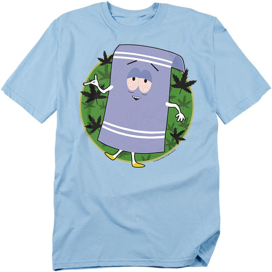 Light Blue - Front - South Park Unisex Adult Towelie T-Shirt